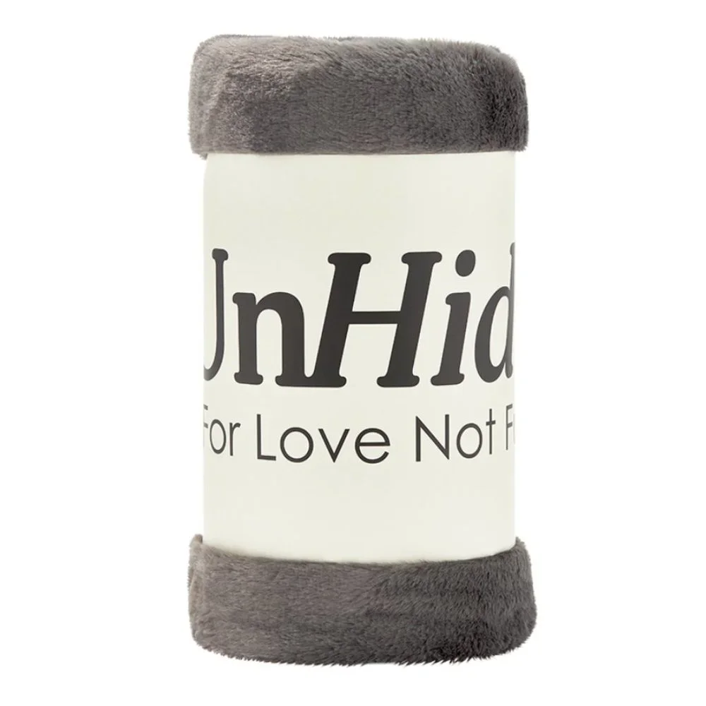 UNHIDE LIL MARSH FAUX FUR BLANKET - CHARCOAL CHARLIE | 50x60 | THE ORIGINAL